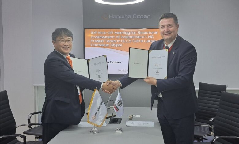 Hanwha Ocean and Bureau Veritas partner to advance the Structural Assessment of Independent LNG fuel tanks for ultra large container ships