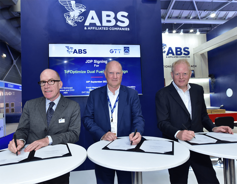 ABS, GTT and DHT Sign JDP to Develop an Optimized LNG-Fueled VLCC Design