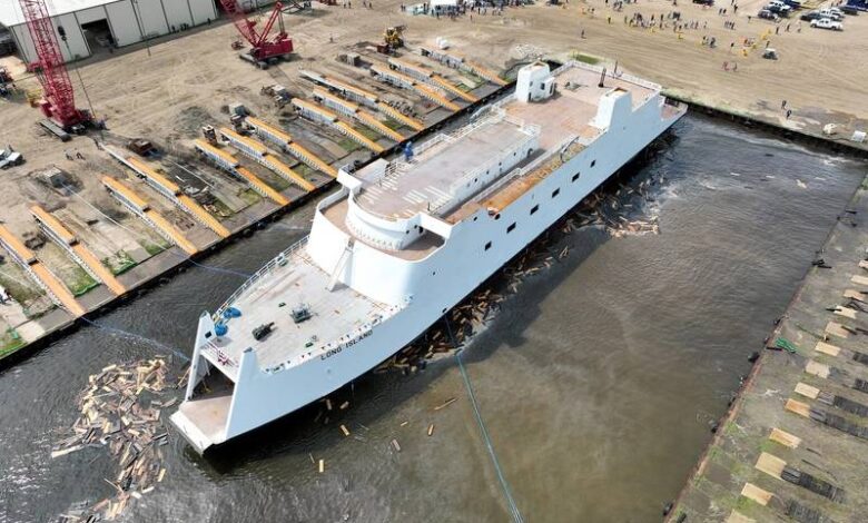 New Long Island Ferry Launched at Eastern Shipbuilding