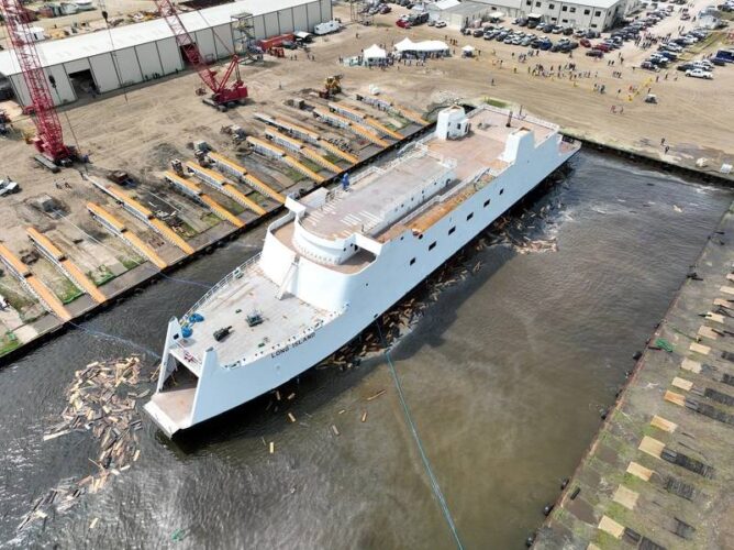 New Long Island Ferry Launched at Eastern Shipbuilding