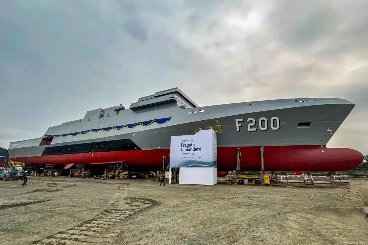 Brazil launches first in class F200 Tamandaré frigate