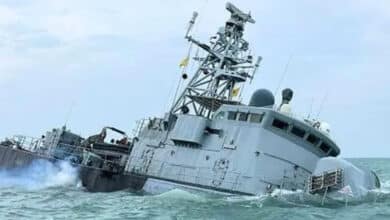 Royal Malaysian Navy Ship Sinks Entirely Off Johor Coast Due To Severe Flooding