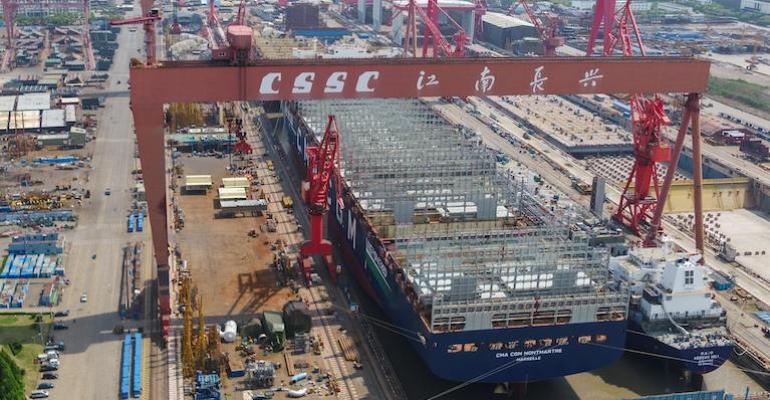 Newbuilding orders at Chinese shipyards up 43% in H1