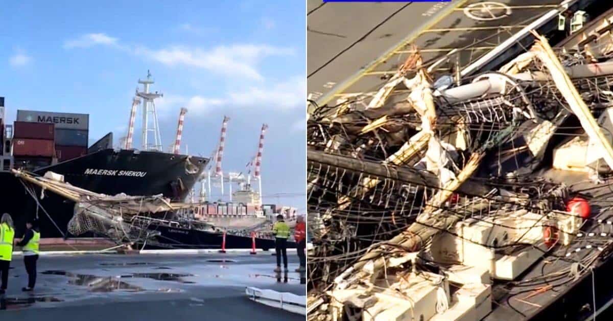 Australia’s Largest Sail-training Ship Hit By Container Ship At Fremantle Port, 2 Injured