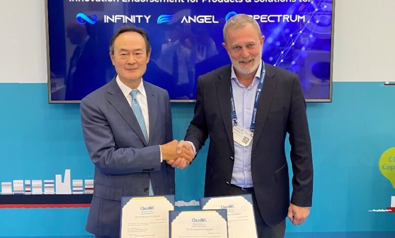 ClassNK grants Innovation Endorsement for Products & Solutions to “Infinity”, ”Angel” and “Spectrum”