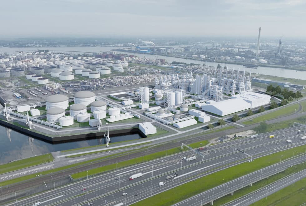 Advario and Power2X will build e-SAF hub at Port of Rotterdam.