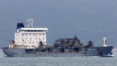 Cement Ship Blue Ciment 1 Runs Aground on Bosporus, Pulled Free by Tugs