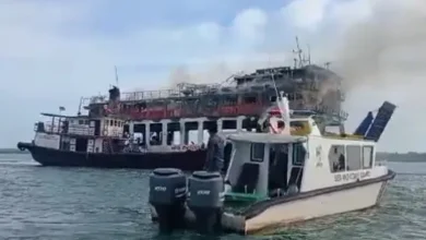 RoRo Ferry Catches Fire While Anchored Off Indonesia’s Riau Islands