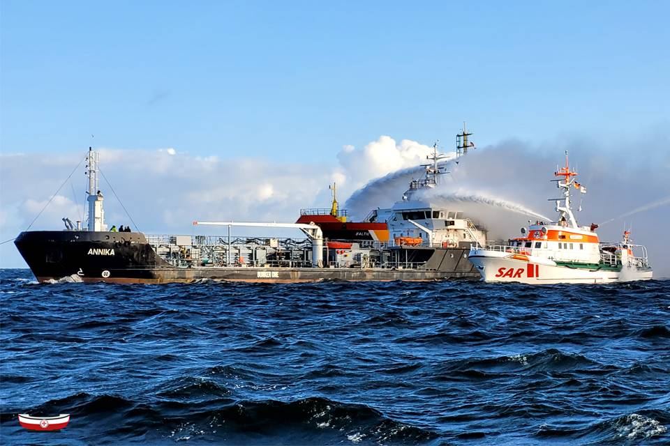 Tanker Annika Catches Fire in Baltic Sea, Crew Rescued Safely