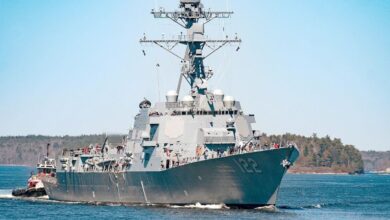 U.S. Navy Commissions Its Latest Destroyer, USS John Basilone, In New York