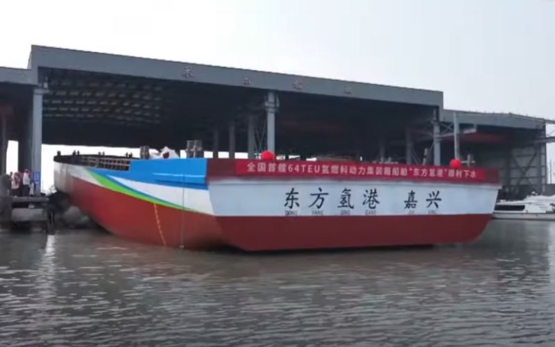 China Launches First Hydrogen-Powered Container Ship