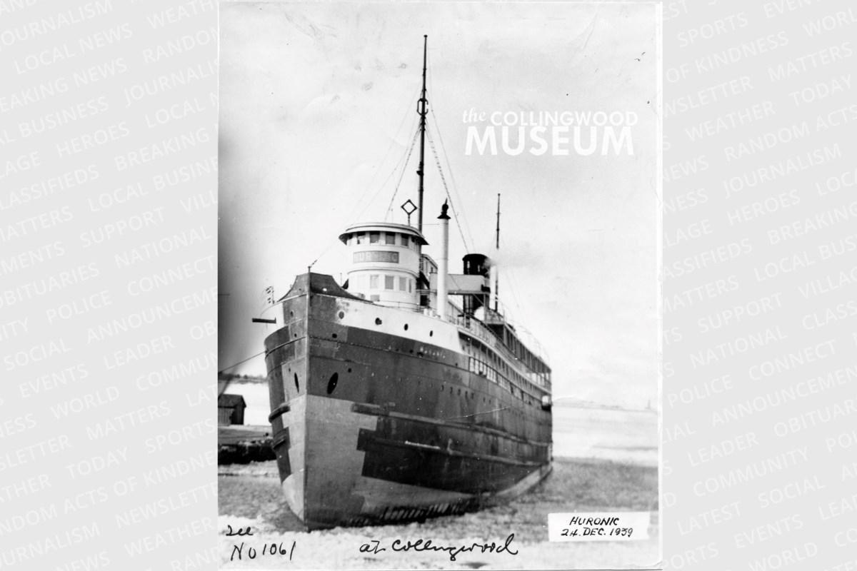 Collingwood's first steel ship spent Christmas Eve in harbour 85 years ago