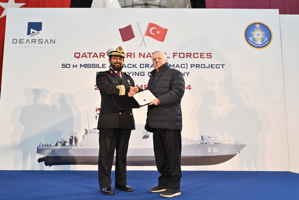 Keel laid for Qatar's two new guided missile fast attack craft at Dearsan