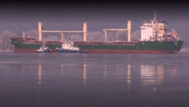 Tugs Fail to Free Bulker Grounded in the St. Lawrence