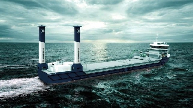 Battery-Powered Bulkers to Use Wind Rotors Optimized for Harsh Conditions