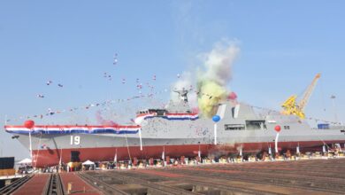 Myanmar names and launches new FF-135 frigate and commissions two new corvettes