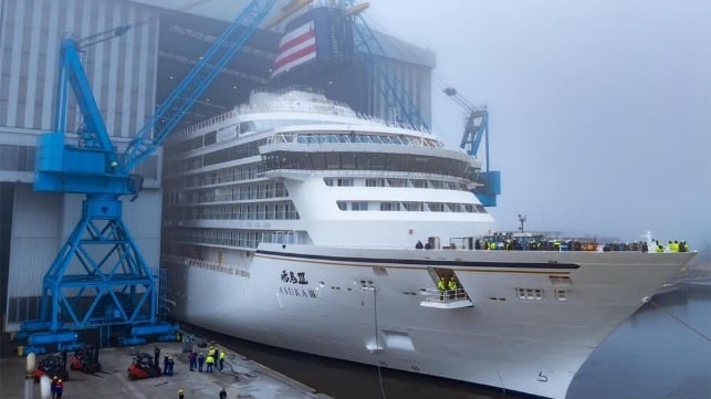 NYK’s New Cruise Ship Floated Out at Meyer Werft