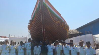 Ancient ‘stitched’ ship launched in Goa, to retrace ancient trading routes by