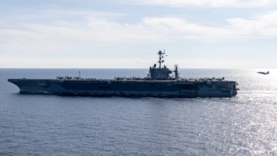 Photo reveals damage to USS Harry S. Truman following collision as ship heads