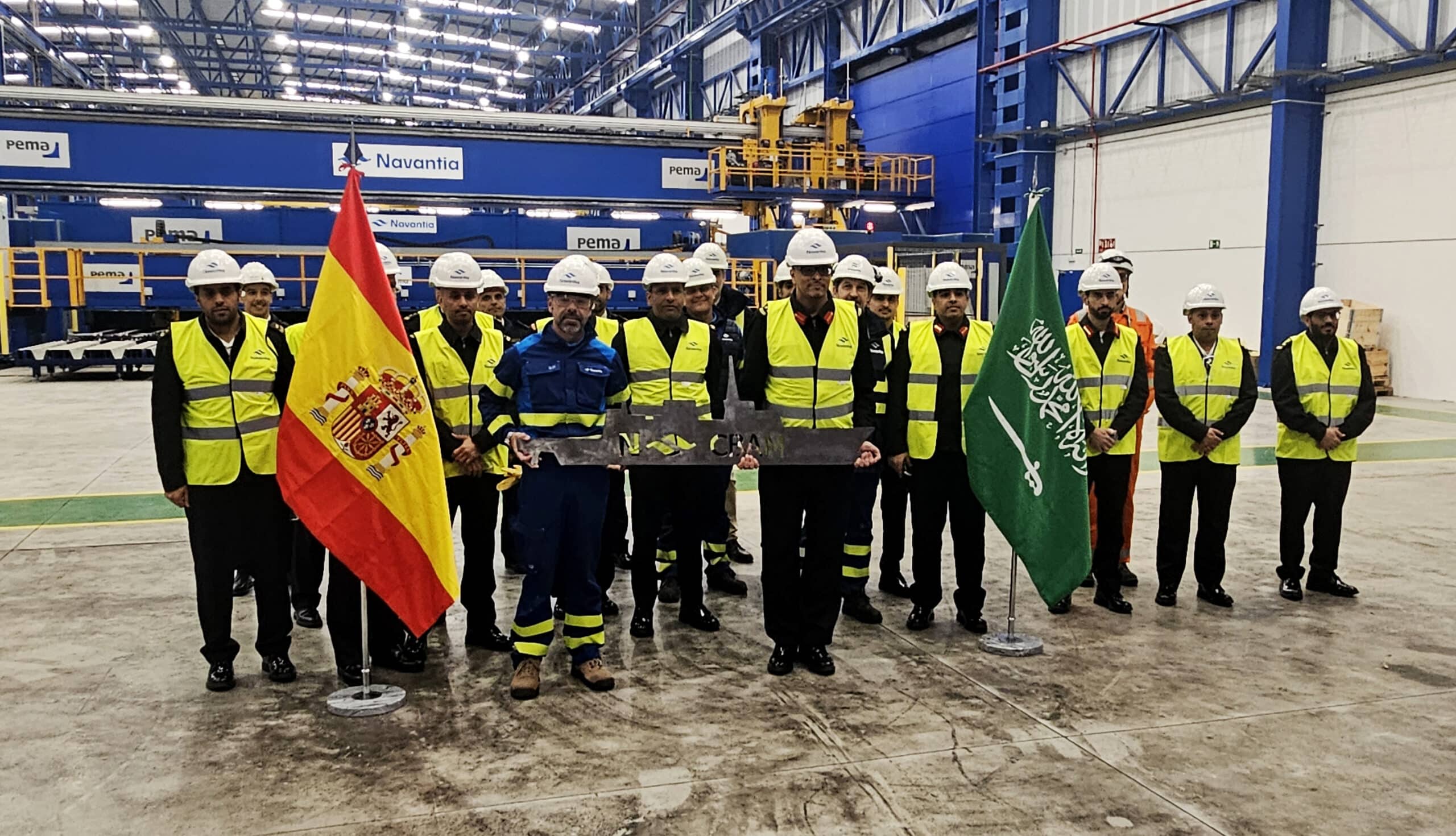 NAVANTIA Cuts First Steel for the 2nd Corvette for Saudi Arabia at the San