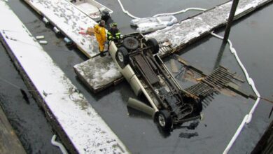 Truck Drove Off Dock and Crashed into Water in Maine