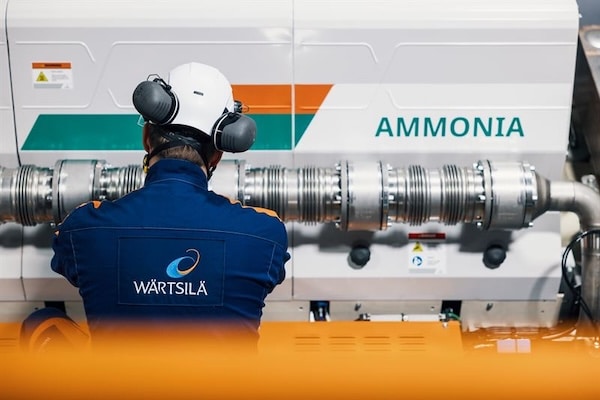 Extensive testing of Wärtsilä’s 4-stroke ammonia engine