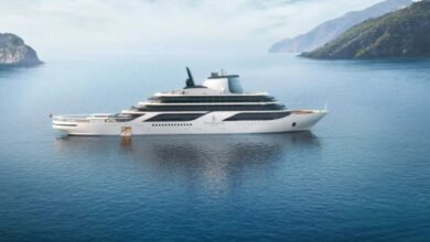 Inside the invite-only superyacht 'sea hotel' with four-story penthouse &