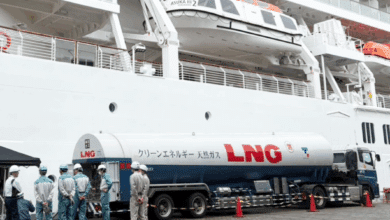 Japan's 'biggest' cruise ship fills up with LNG in Yokohama