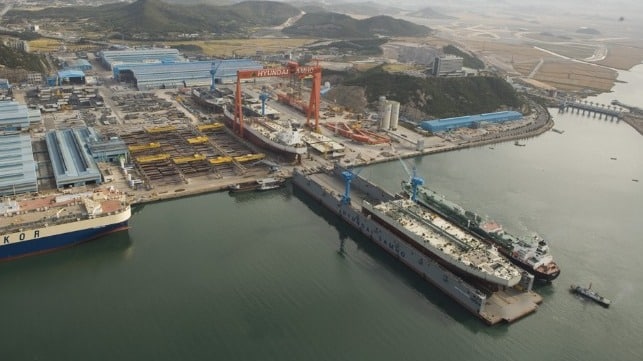 Electrical Fire Knocks Out Power at Hyundai Samho Shipyard