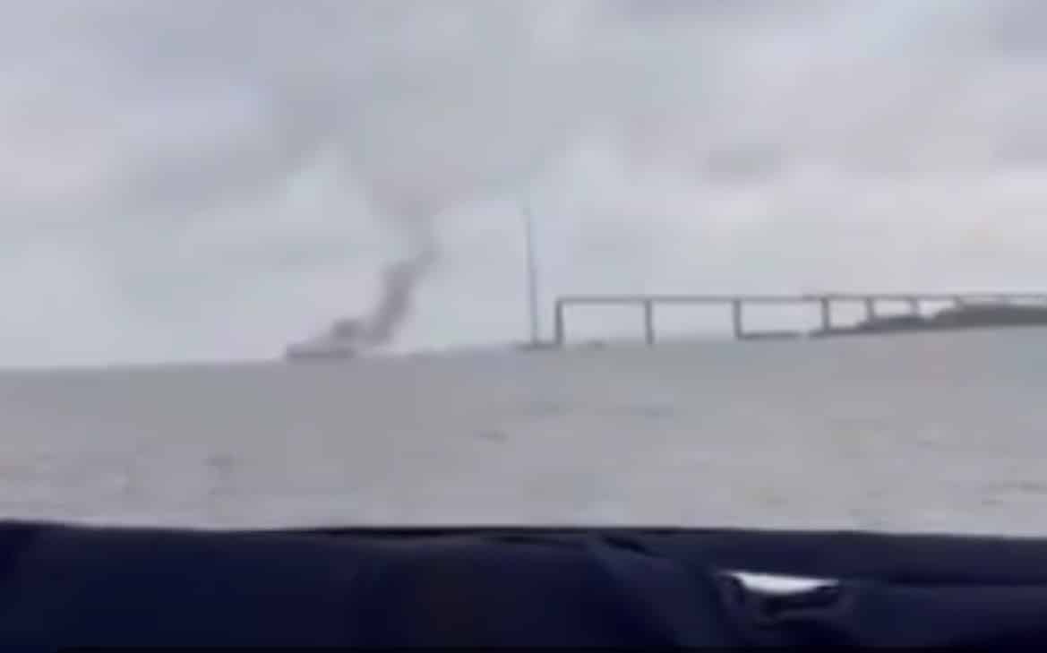 Cargo Ship Explodes in Baltimore Harbor in Maryland (VIDEO)