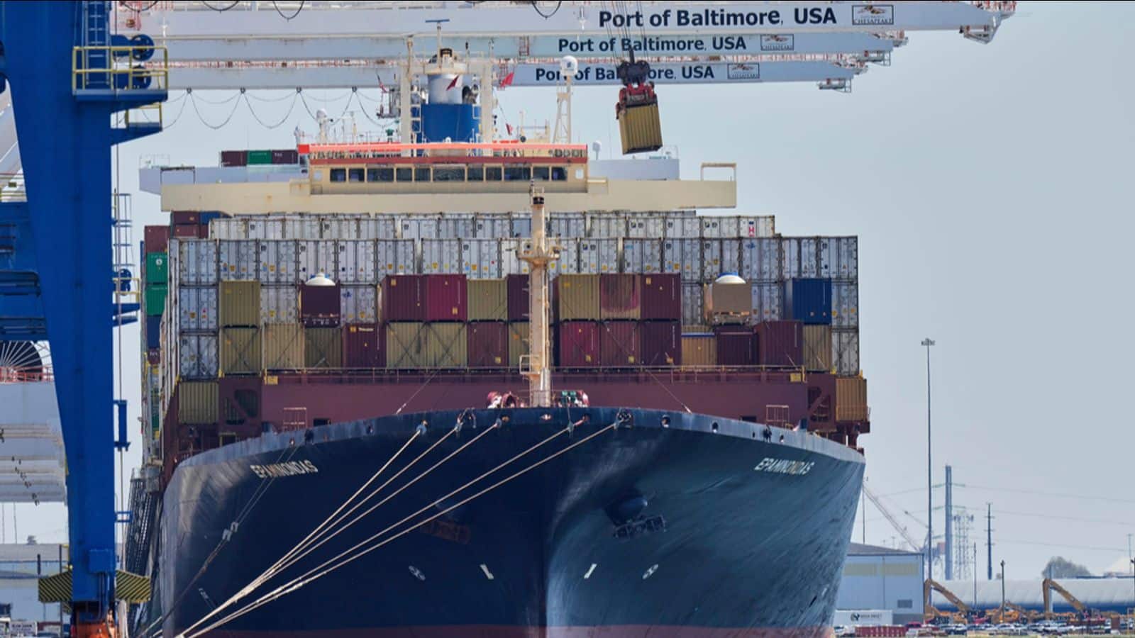 Coal barge catches fire in Baltimore Harbor