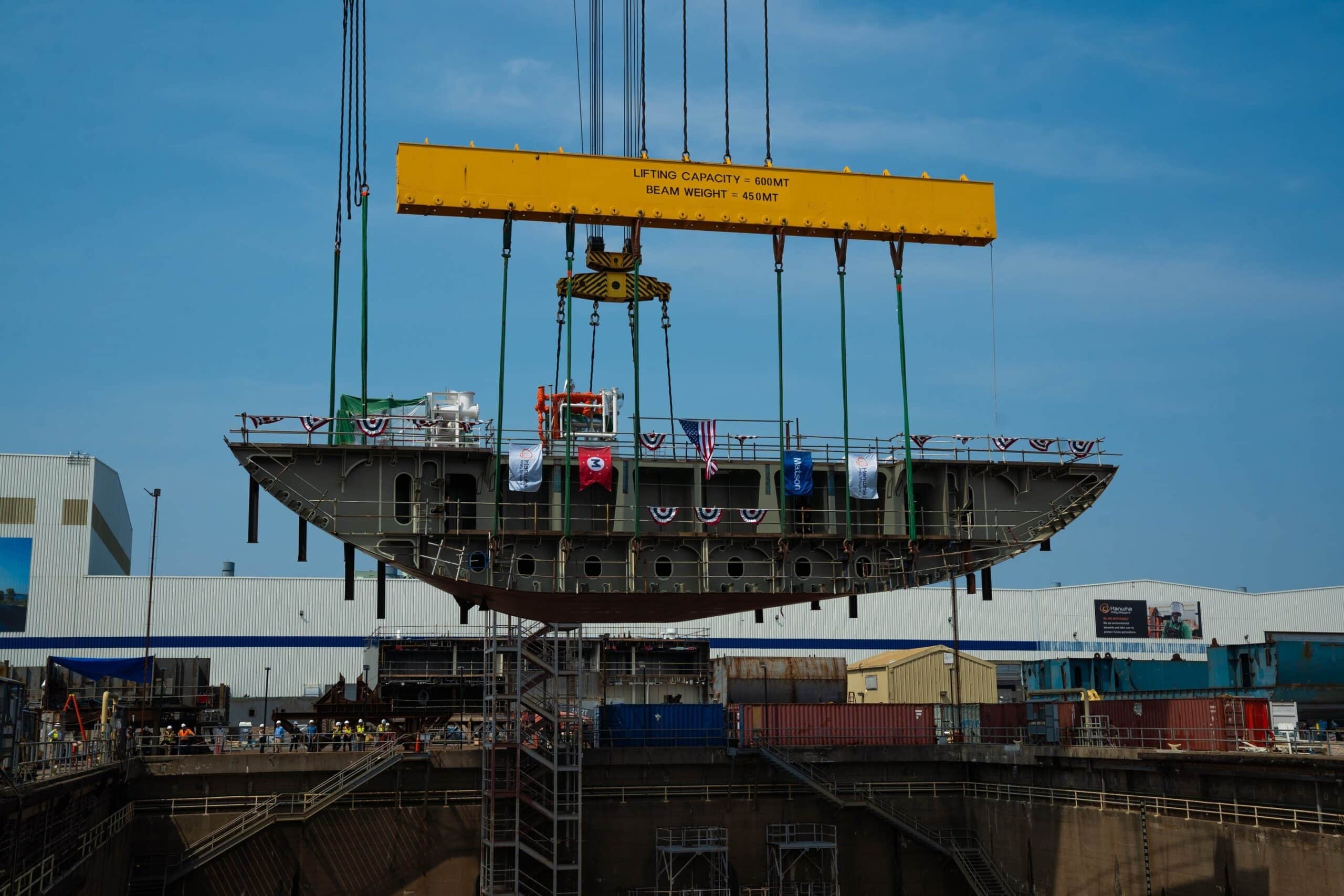 Hanwha Philly Shipyard Kicks Off Hull Assembly for First of Three New Matson
