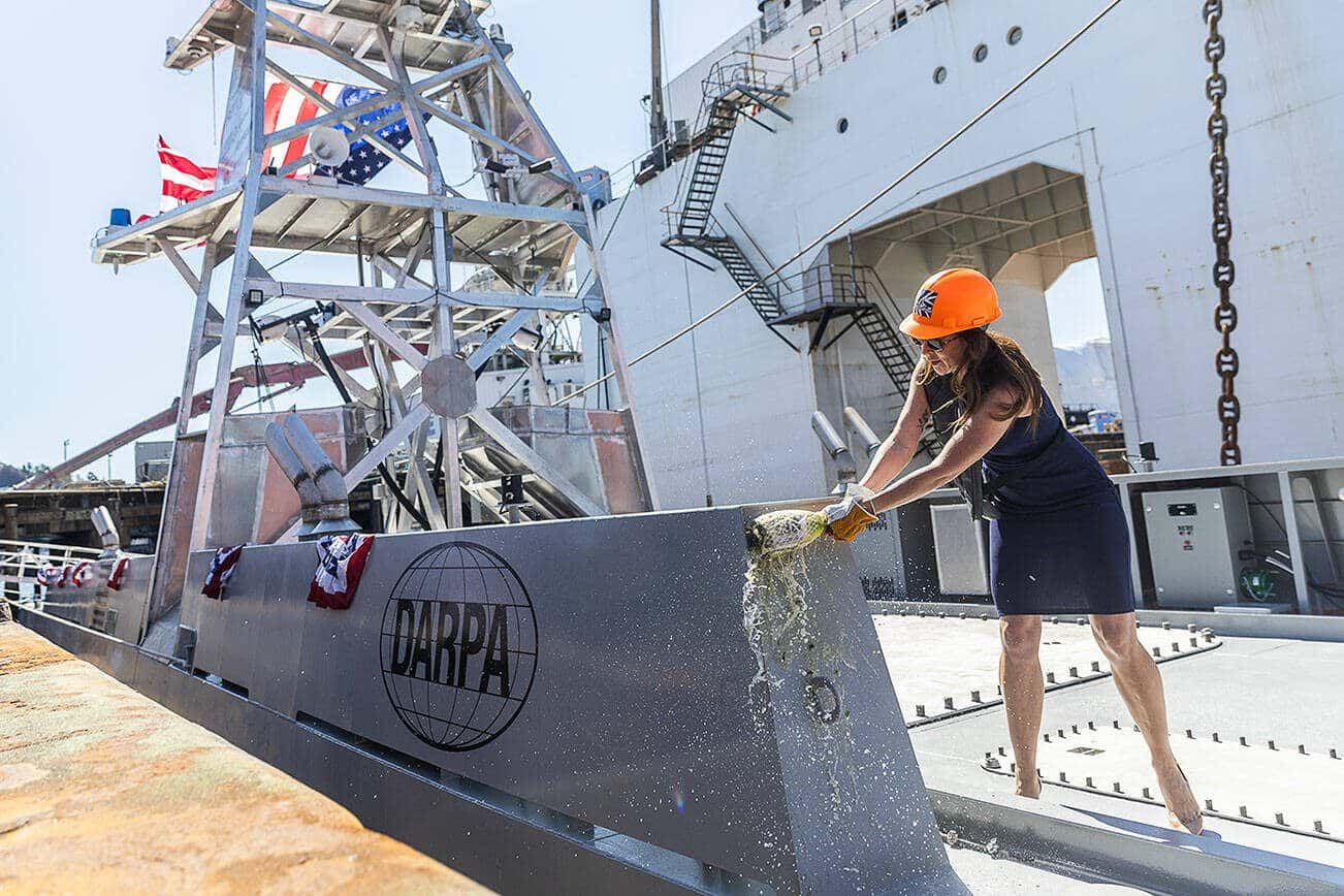 No crew required: Christening held for autonomous ship prototype in Everett