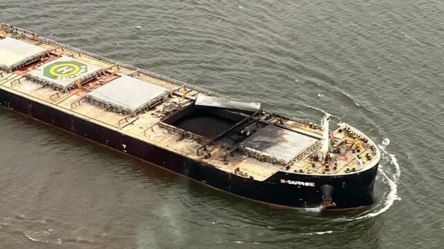 USCG Lifts Hatch Cover as It Investigates Baltimore Bulker