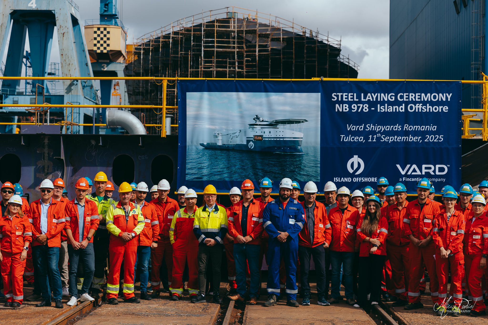Keel laid for second Island Offshore hybrid ocean energy construction vessel