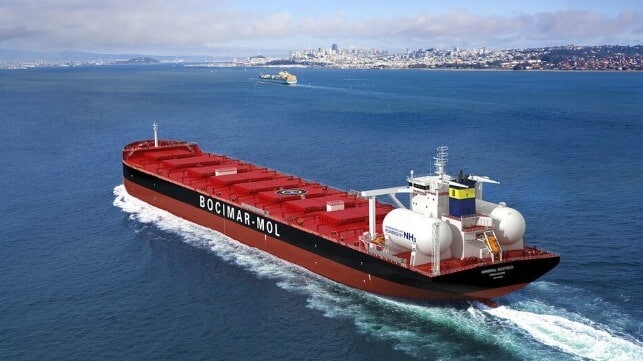 MOL is First Shipping Company to Join Australia’s Ammonia