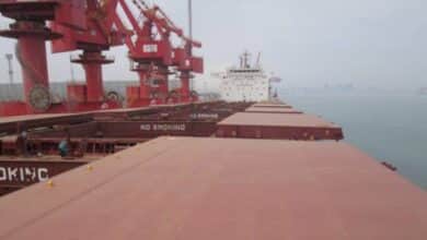 Queue times for commodity vessels off Chinese ports hit