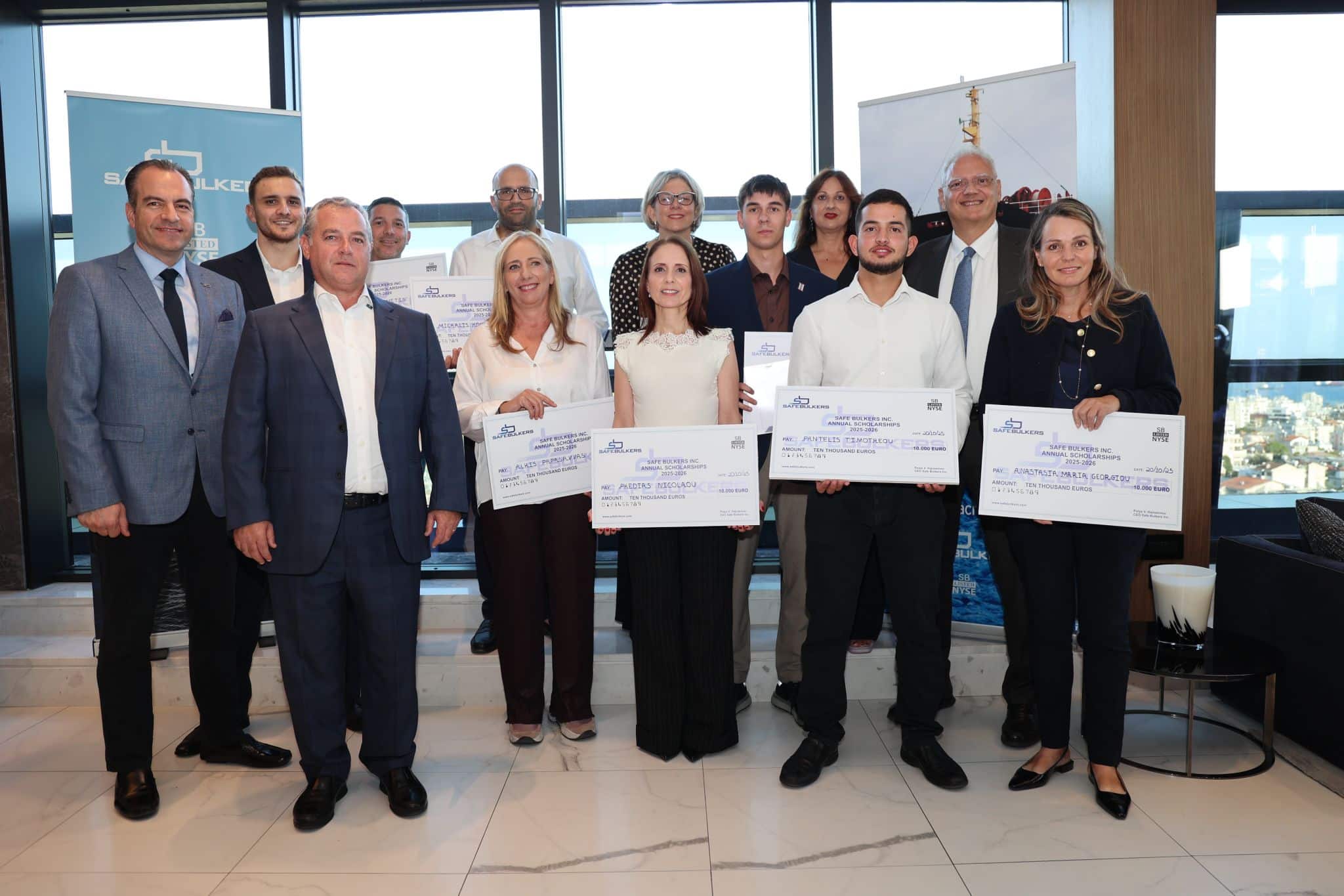 Safe Bulkers awards ten scholarships to outstanding Cypriot