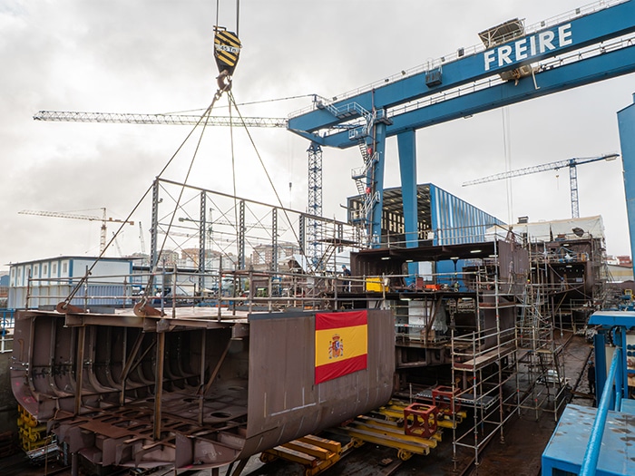 Freire Shipyard lays keel for Spain’s new diver support vessel