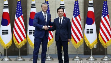 (LEAD) Hegseth vows interagency efforts to fulfill nuclear sub construction for