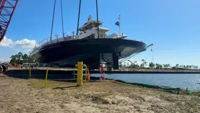 Eastern Shipbuilding launches new ferry for Fisher Island