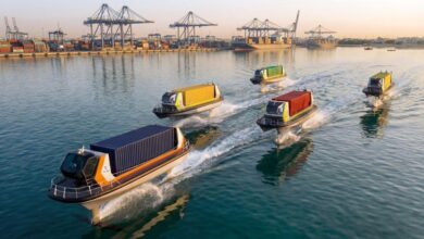 Containers seen flying across Lake Geneva