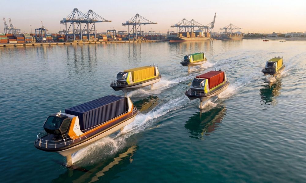 Containers seen flying across Lake Geneva