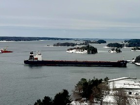 Shipping vessel comes close to colliding with Brockville