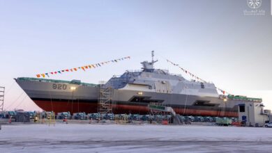 U.S. shipyard launches first MMSC frigate HMS Saud for Saudi Arabia in Wisconsin
