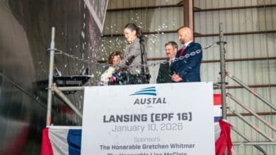Final Navy expeditionary fast transport ship christened