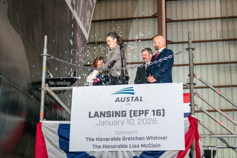 Final Navy expeditionary fast transport ship christened