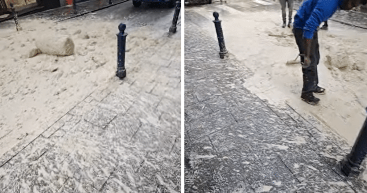 Heavy truck spills construction debris on Sliema's Tower Road