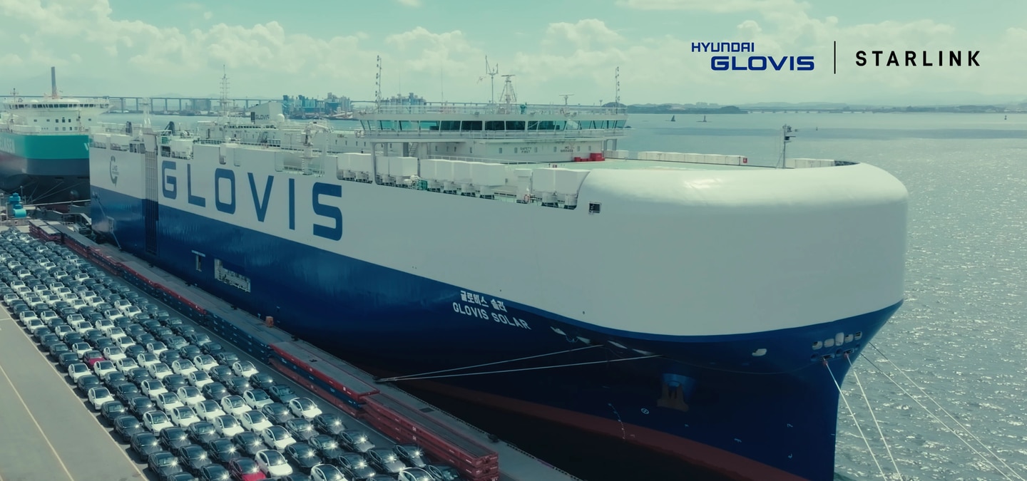 Hyundai Glovis begins installing Starlink on shipping fleet