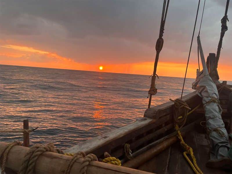 INSV Kaundinya "Ship of Wood with Men of Steel" heads closer to Oman